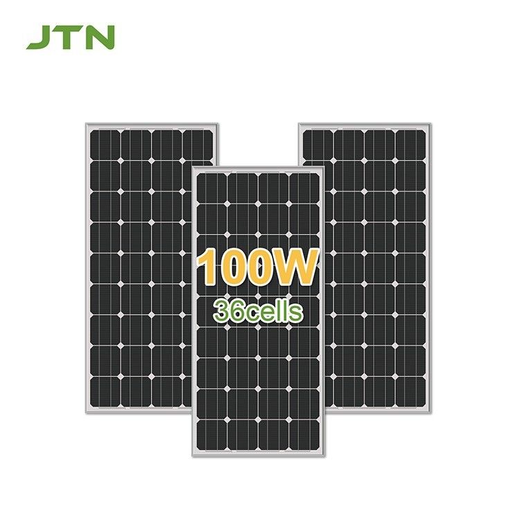 Mały panel 50W 70W 100W Panel słoneczny Czarne panele z oprawą oprawą dla małych systemów 12V 48V