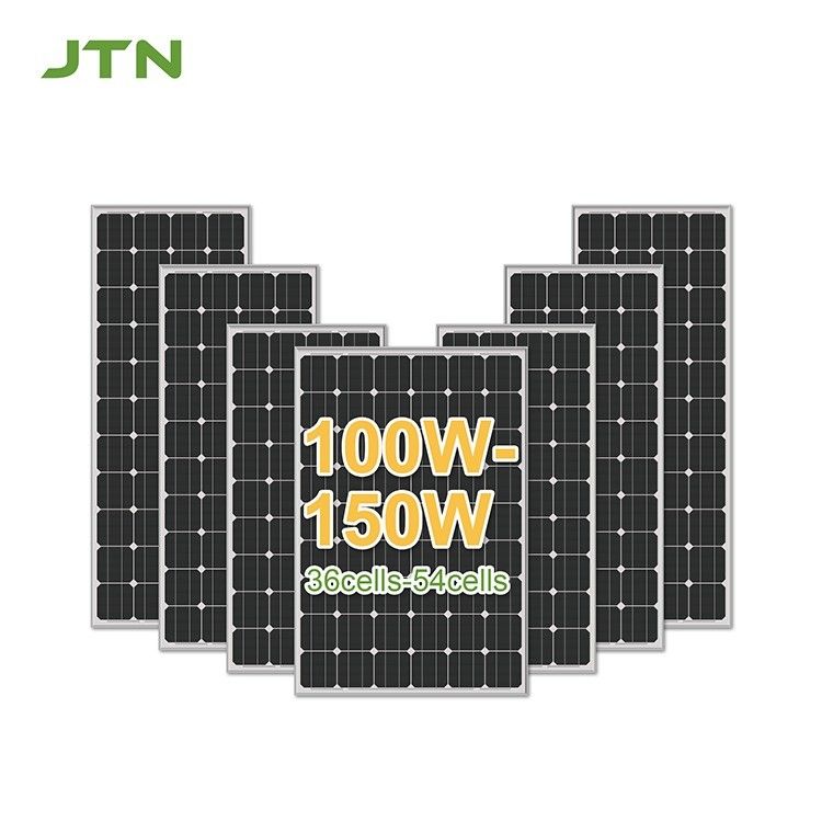 Czarny paneł fotowoltaiczny mono 100W 170W z materiałem powierzchniowym PET/ETFE/STAL