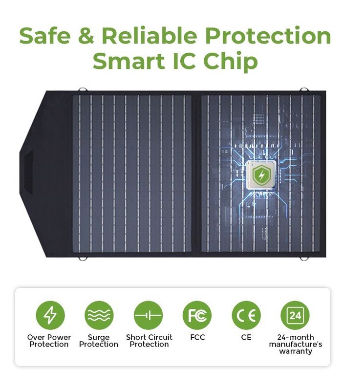 156.75mmx156.75mm Rozmiar komórki PET Monokrystaliczny złożony panel słoneczny 100w dla telefonu komórkowego