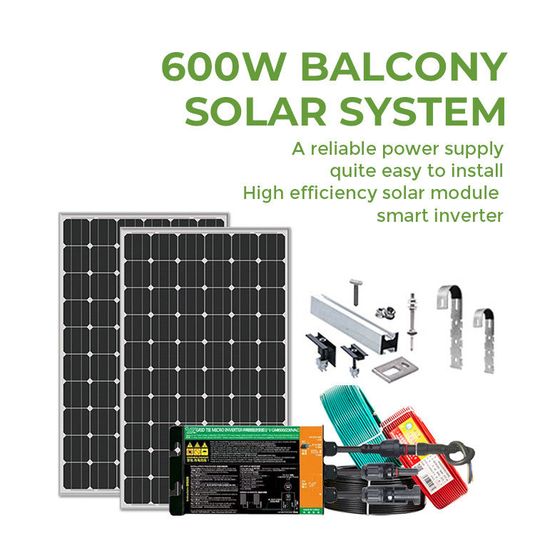 Montowanie na dachu mono balkon System słoneczny 300W 375W 600W 800W Bezproblemowa instalacja